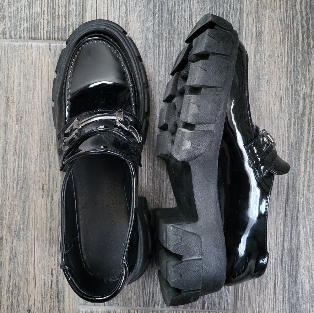 Chunky Black Loafers